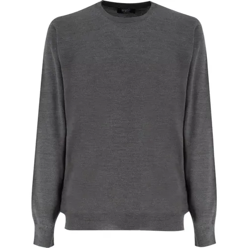 Luxurious Crew Neck Jumper , male, Sizes: 4XL, 3XL, XL, 2XL, L - Fedeli - Modalova