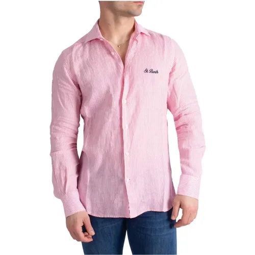 Casual Linen Shirt , male, Sizes: 4XL, 2XL, 3XL, S, XL, L - MC2 Saint Barth - Modalova