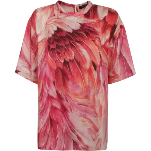 Women's Clothing T-Shirts & Polos Pink Ss24 , female, Sizes: L, M - Roberto Cavalli - Modalova