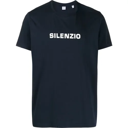Silenzio Baumwollprint T-Shirt , Herren, Größe: M - Aspesi - Modalova
