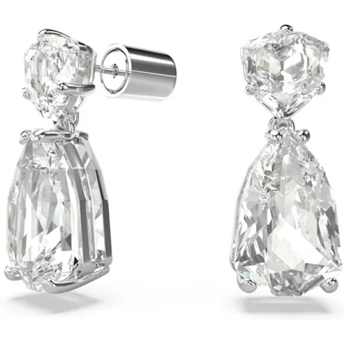 Mesmera Earrings, White Rhodium Plated , female, Sizes: ONE SIZE - Swarovski - Modalova