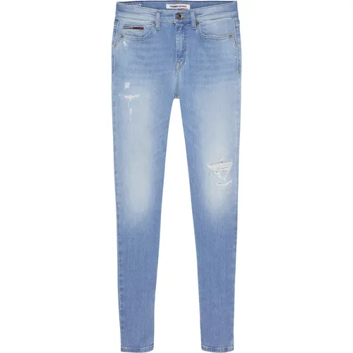 Stylische Blaue Denim Jeans für Damen , Damen, Größe: W26 - Tommy Jeans - Modalova