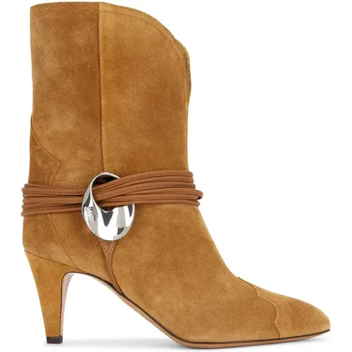 Velvet Cognac Boot Dytho , female, Sizes: 6 UK, 3 UK, 5 UK, 7 UK - Isabel marant - Modalova