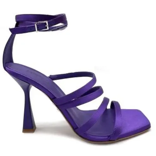 Satin High Heel Sandals , female, Sizes: 3 UK, 7 UK, 5 UK - Sergio Levantesi - Modalova