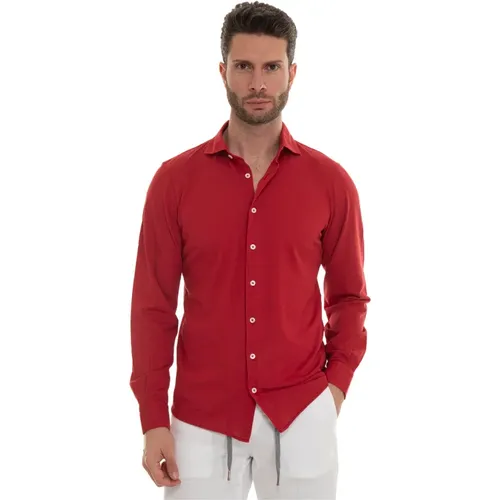 Polo Shirt mit französischem Kragen , Herren, Größe: M - Gran Sasso - Modalova