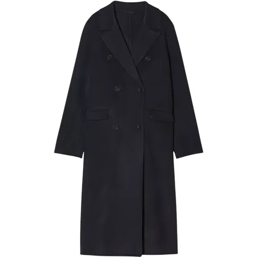 Long Wool Cashmere Coat Double-Breasted , female, Sizes: S, M - closed - Modalova