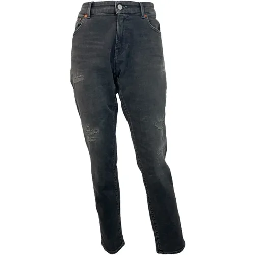 Destroyed Girlfriend Fit Jeans , female, Sizes: W27 L30, W29 L28, W32 L30, W27 L28 - Denham - Modalova