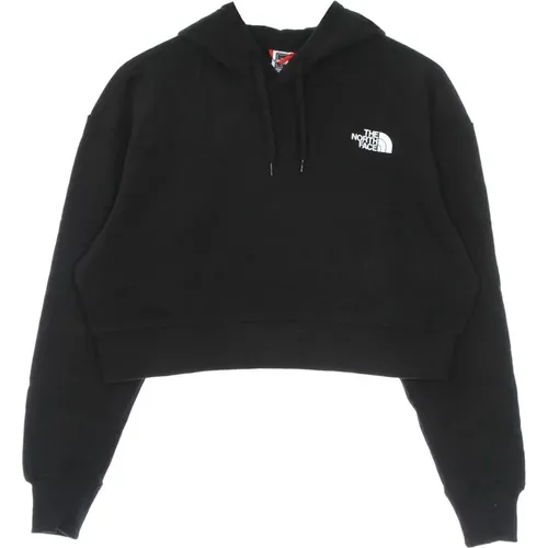 Schwarzer Cropped Hoodie Trend Sweatshirt , Damen, Größe: S - The North Face - Modalova