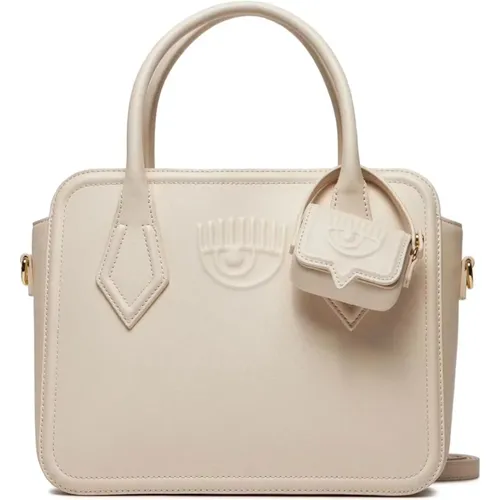 Pastel Parchment Synthetic Handbag , female, Sizes: ONE SIZE - Chiara Ferragni Collection - Modalova