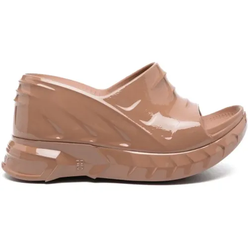 Clay Brown Wedge Sandals , female, Sizes: 6 UK, 7 UK - Givenchy - Modalova