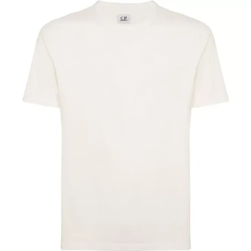 Italienisches Jersey-Garment-Dyed-Taschen-T-Shirt , Herren, Größe: L - C.P. Company - Modalova