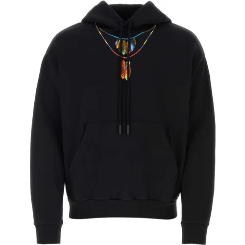 Oversize Sweatshirt mit Federn Halskette , Herren, Größe: L - Marcelo Burlon - Modalova