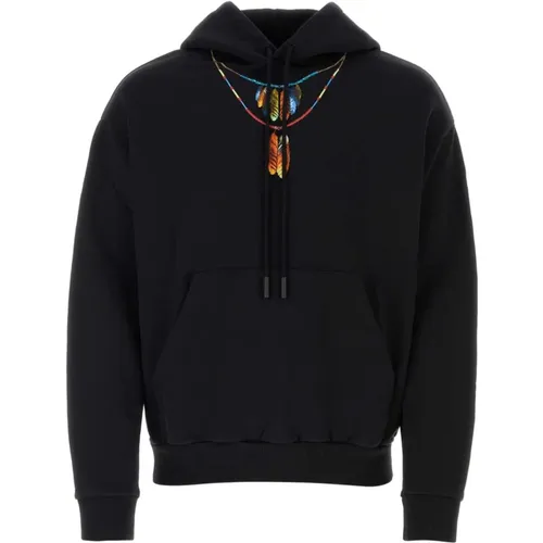 Oversize Sweatshirt mit Federn Halskette , Herren, Größe: XL - Marcelo Burlon - Modalova