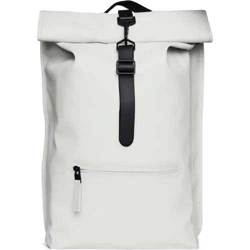 Grey Rolltop Rucksack Waterproof Backpack , unisex, Sizes: ONE SIZE - Rains - Modalova
