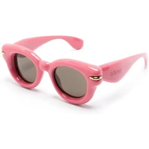 Rosa Sonnenbrille für den täglichen Gebrauch , Damen, Größe: 46 MM - Loewe - Modalova