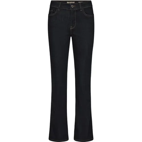 Deluxe Flare Jeans Dunkelblau , Damen, Größe: W26 - MOS MOSH - Modalova