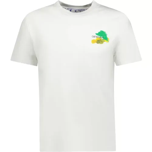 Off , Arrows Printed Logo T-Shirt , male, Sizes: 2XL - Off White - Modalova