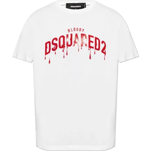 T-Shirt mit Logo , Herren, Größe: M - Dsquared2 - Modalova