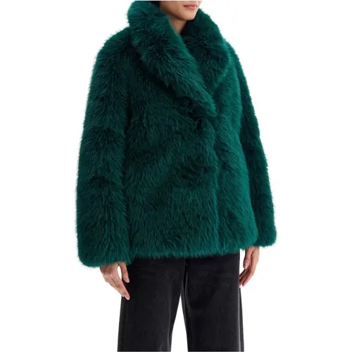 Faux Fur Hunter Coat , Damen, Größe: S - STAND STUDIO - Modalova