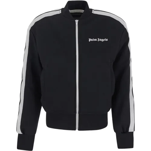 Sweatshirt mit Reißverschluss im Bomber Track Jacket-Stil , Damen, Größe: M - Palm Angels - Modalova