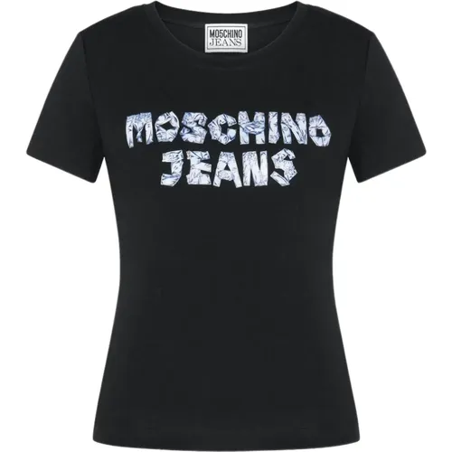 Klassisches T-Shirt , Damen, Größe: S - Moschino - Modalova