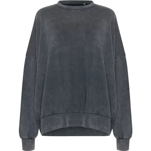 Schwarz Gewaschenes Oversize Sweatshirt - Gestuz - Modalova