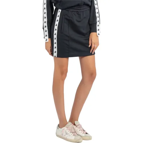 Jersey Skirt with White Ribbon and Stars , female, Sizes: S, M - Golden Goose - Modalova