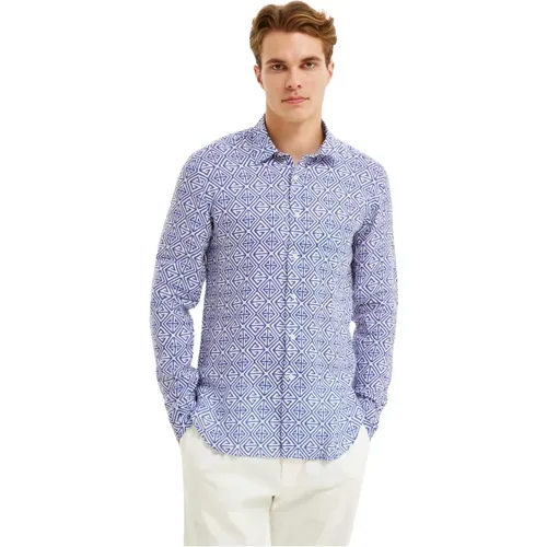 Mediterranean-inspired Linen Shirt , male, Sizes: XL, 2XL, M, L, S - Peninsula - Modalova