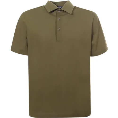 Grünes Polo Shirt - Regular Fit , Herren, Größe: XL - Herno - Modalova