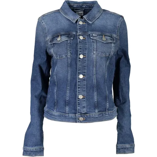 Denim Jacket with Logo Detail , female, Sizes: M, XS, L, XL, S - Tommy Hilfiger - Modalova