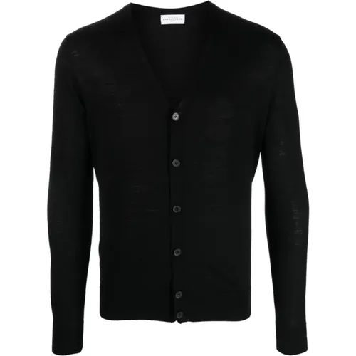 V-neck Sweater with Button Fastening , male, Sizes: M, L - Ballantyne - Modalova