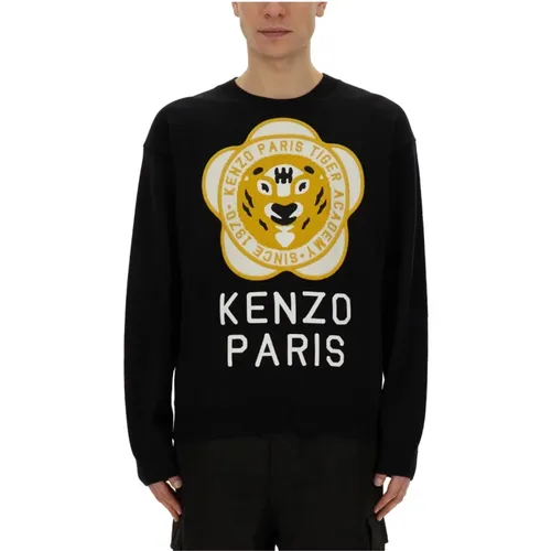 Logo Wolle Baumwolle Jersey Regular Fit - Kenzo - Modalova