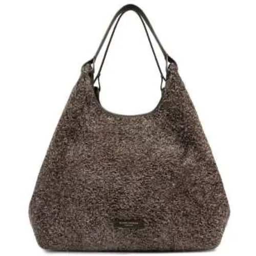 Suede Leather Icon Bag Dark , female, Sizes: ONE SIZE - Gianni Chiarini - Modalova