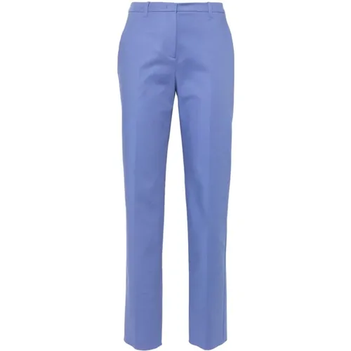 Blaue Schmale Maßgeschneiderte Hose , Damen, Größe: XL - Emporio Armani - Modalova