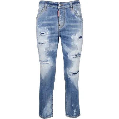 Denim Hose , Damen, Größe: 3XS - Dsquared2 - Modalova