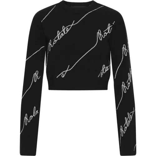 Sequin Logo Sweatshirt , female, Sizes: M, S - Rotate Birger Christensen - Modalova
