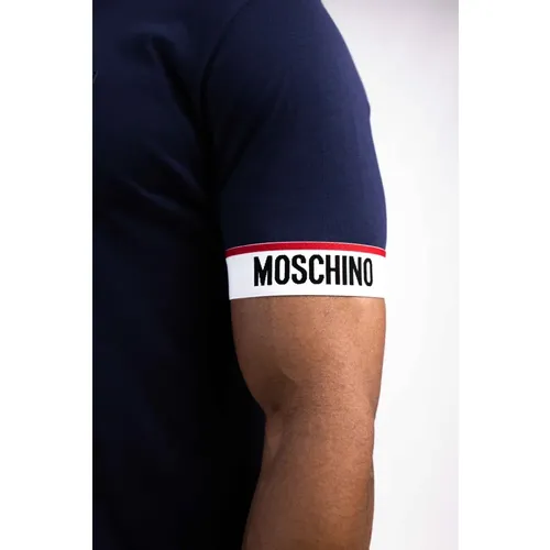 Basic T-Shirt Herren Dunkelblau , Herren, Größe: L - Moschino - Modalova