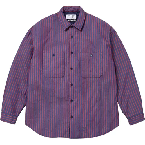 Limitierte Auflage Gepolstertes Hemd Streifen Jacke , Herren, Größe: XL - Supreme - Modalova