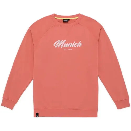 Casual Urban Sweatshirt Soft Washed Cotton , Herren, Größe: L - Munich - Modalova