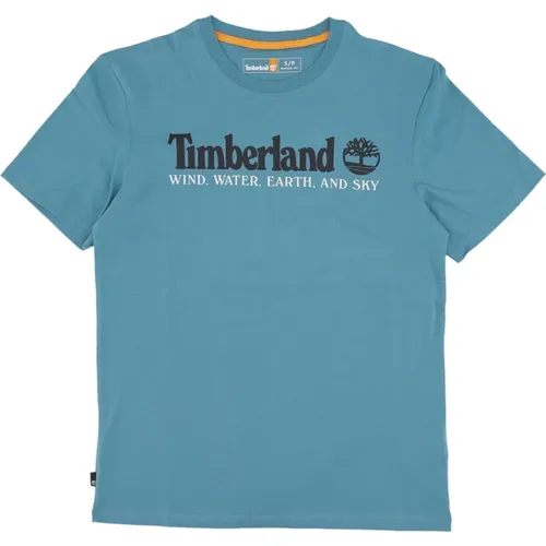 Sturmblau Herren T-Shirt Kurzarm , Herren, Größe: L - Timberland - Modalova