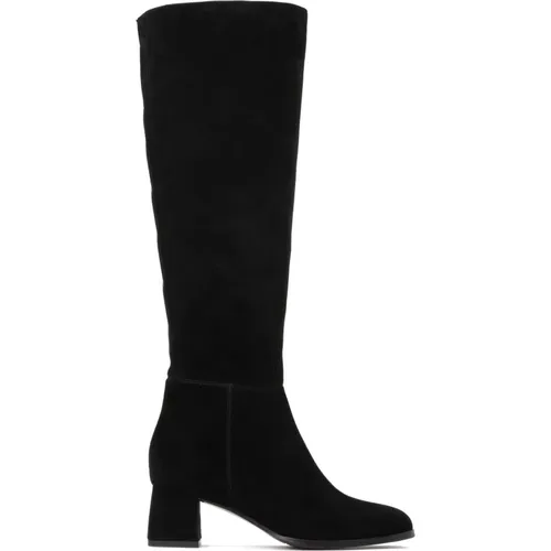 Damen schwarze hohe Stiefel , Damen, Größe: 35 EU - Kazar - Modalova