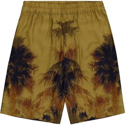 Bermuda Shorts mit Palmenmuster , Herren, Größe: M - Laneus - Modalova
