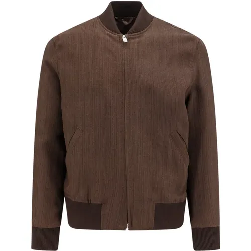 Zippered Jacket with Ribbed Knit Profiles , male, Sizes: L - Lardini - Modalova