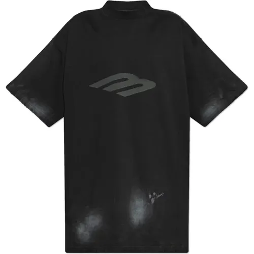 T-Shirt mit Logo , Herren, Größe: 2XL - Balenciaga - Modalova