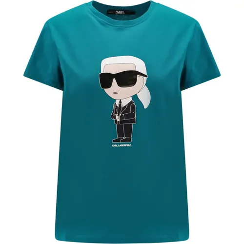 Bio-Baumwoll-T-Shirt mit Logo-Print - Karl Lagerfeld - Modalova