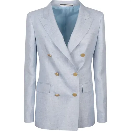 Clear Double-Breasted Jacket , female, Sizes: L - Tagliatore - Modalova