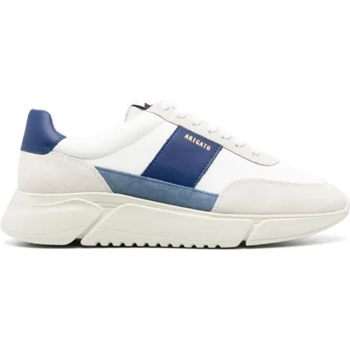 Genesis Leder Sneakers mit Blauen und Grauen Akzenten , Herren, Größe: 40 EU - Axel Arigato - Modalova