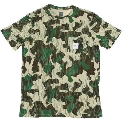 Camo Pocket T-Shirt , male, Sizes: S, XL - HUF - Modalova