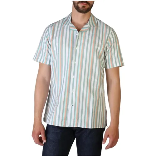 Striped Cotton Button-Fastening Shirt , male, Sizes: XS, S - Tommy Hilfiger - Modalova