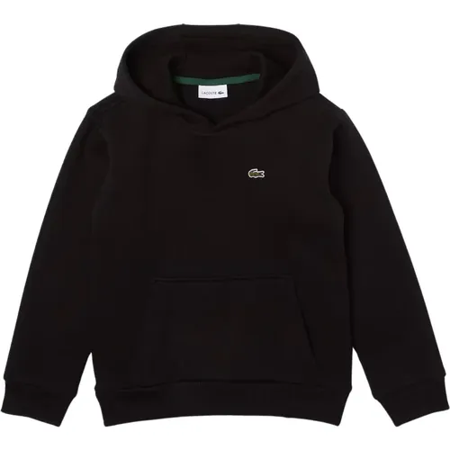 Schwarzer Hoodie-Pullover minimales Design - Lacoste - Modalova